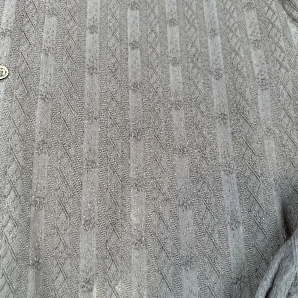 Robert Graham 2XL Black Striped Textured Long Sleeve‎ Button Down Shirt